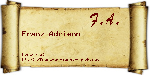 Franz Adrienn névjegykártya
